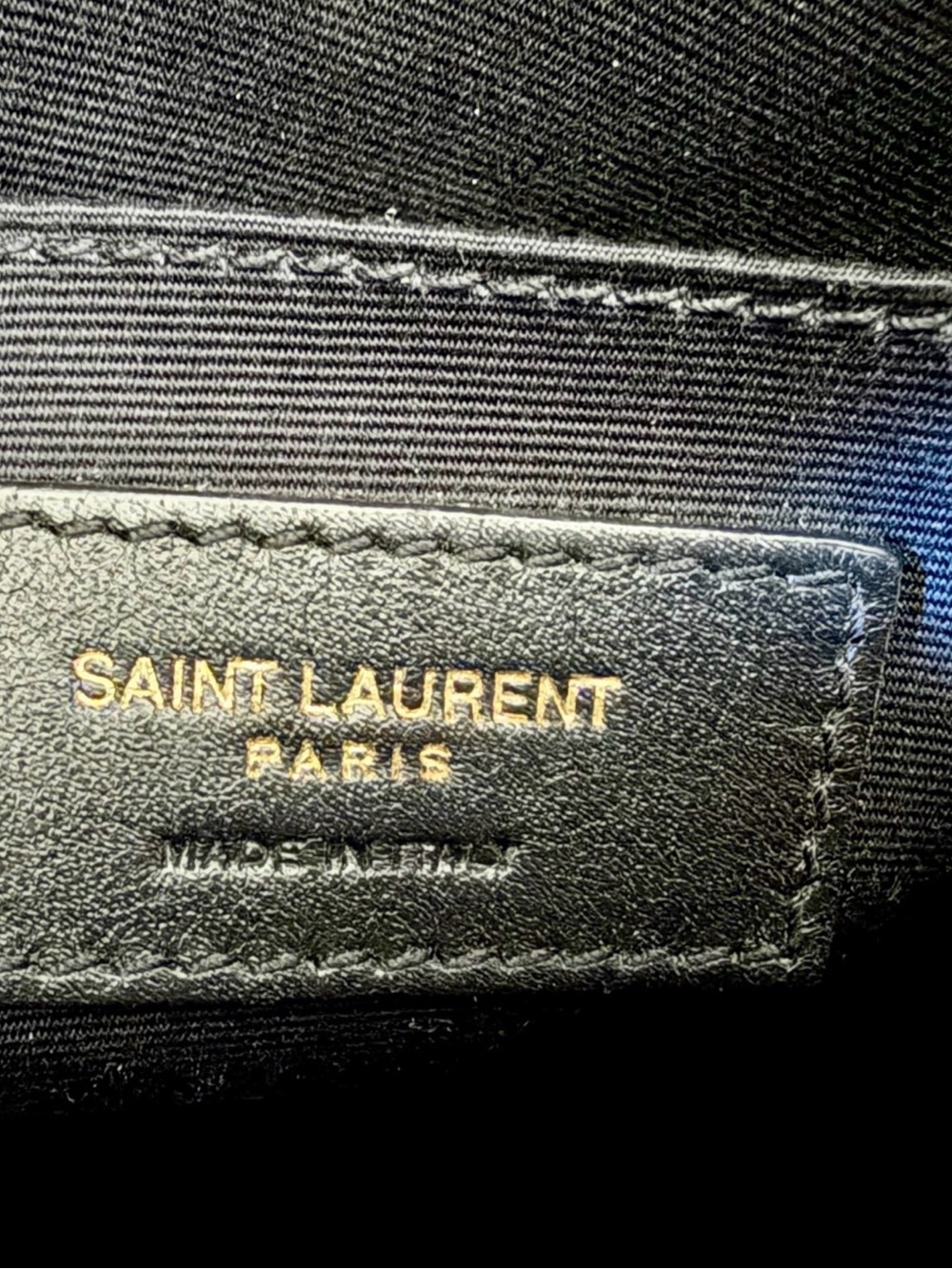 Saint Laurent Cream Quilted Leather Shoulder Bag with Gold YSL Logo - Picture 3 of 3
